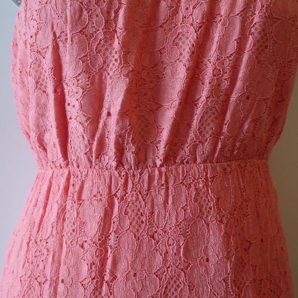 NWT PHO FIRENZE CORAL LACE SLEEVELES MAXI DRESS M* - Picture 6 of 11